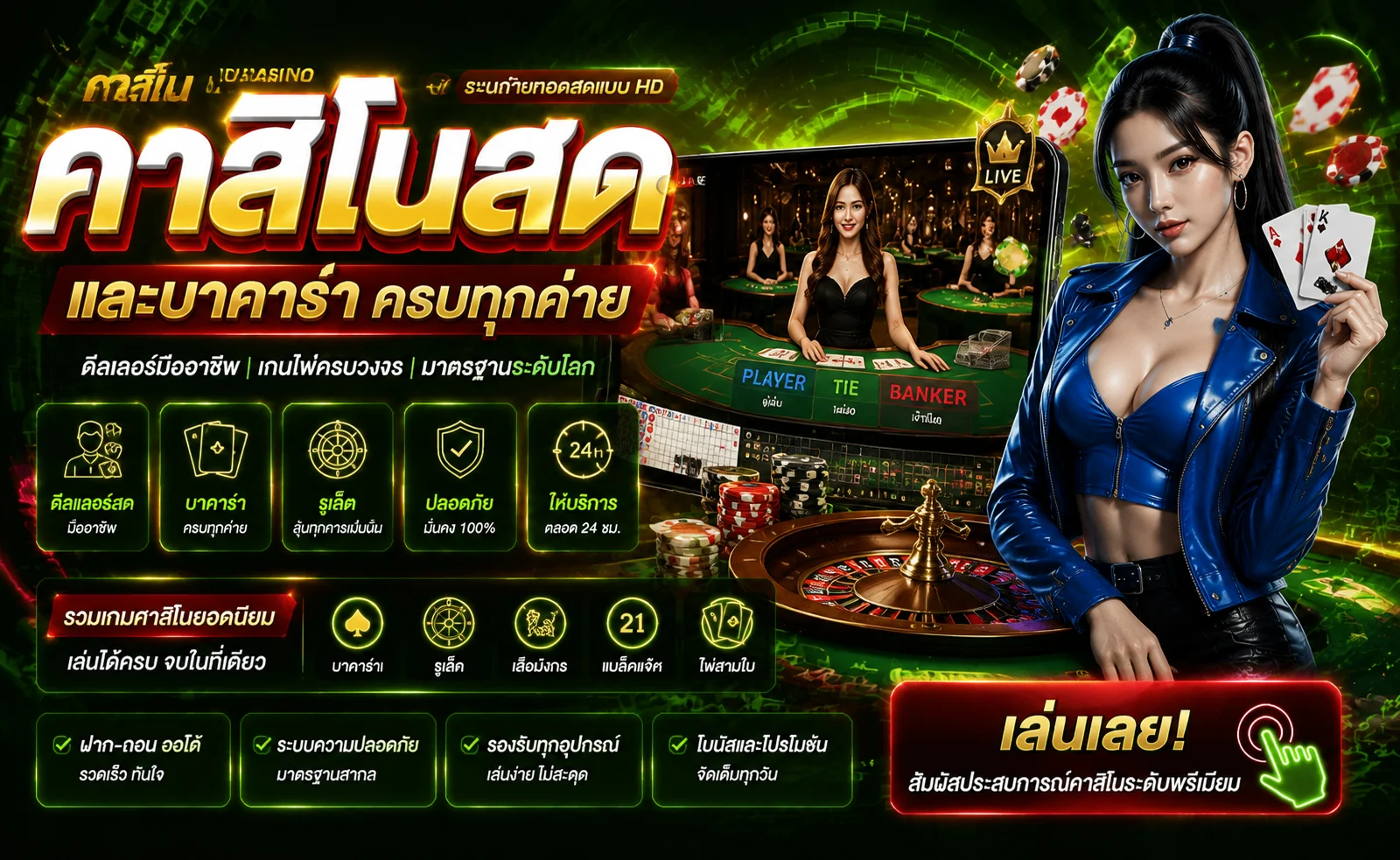 คาสิโนออนไลน์ Surebet247 บาคาร่าสดถ่ายทอดจากห้องจริง